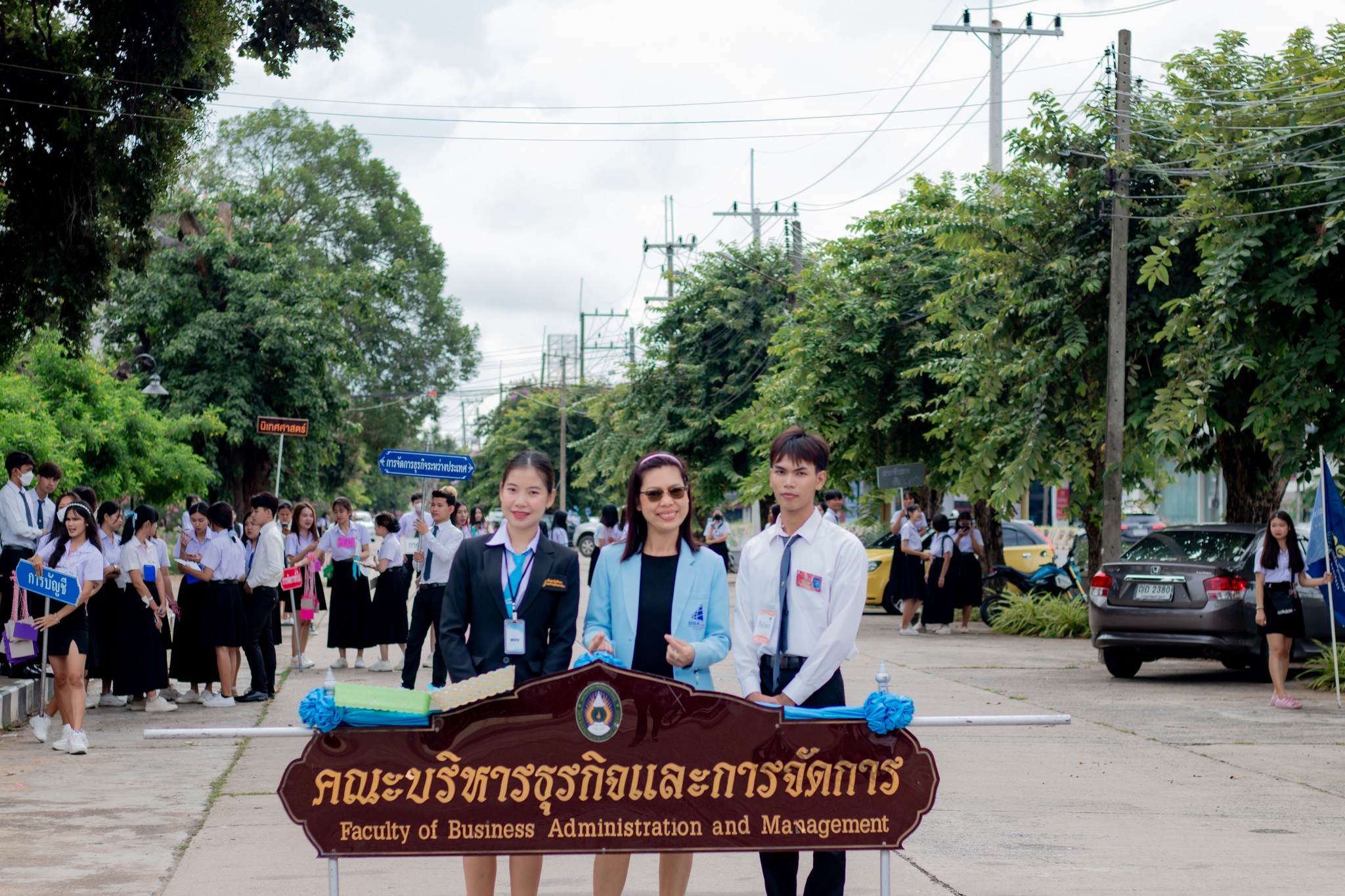บรรยากาศช่วงเช้า กิจกรรมปฐมนิเทศในระดับหลักสูตร คณะบริหารธุรกิจและการจัดการ มหาวิทยาลัยราชภัฏอุบลราชธานี